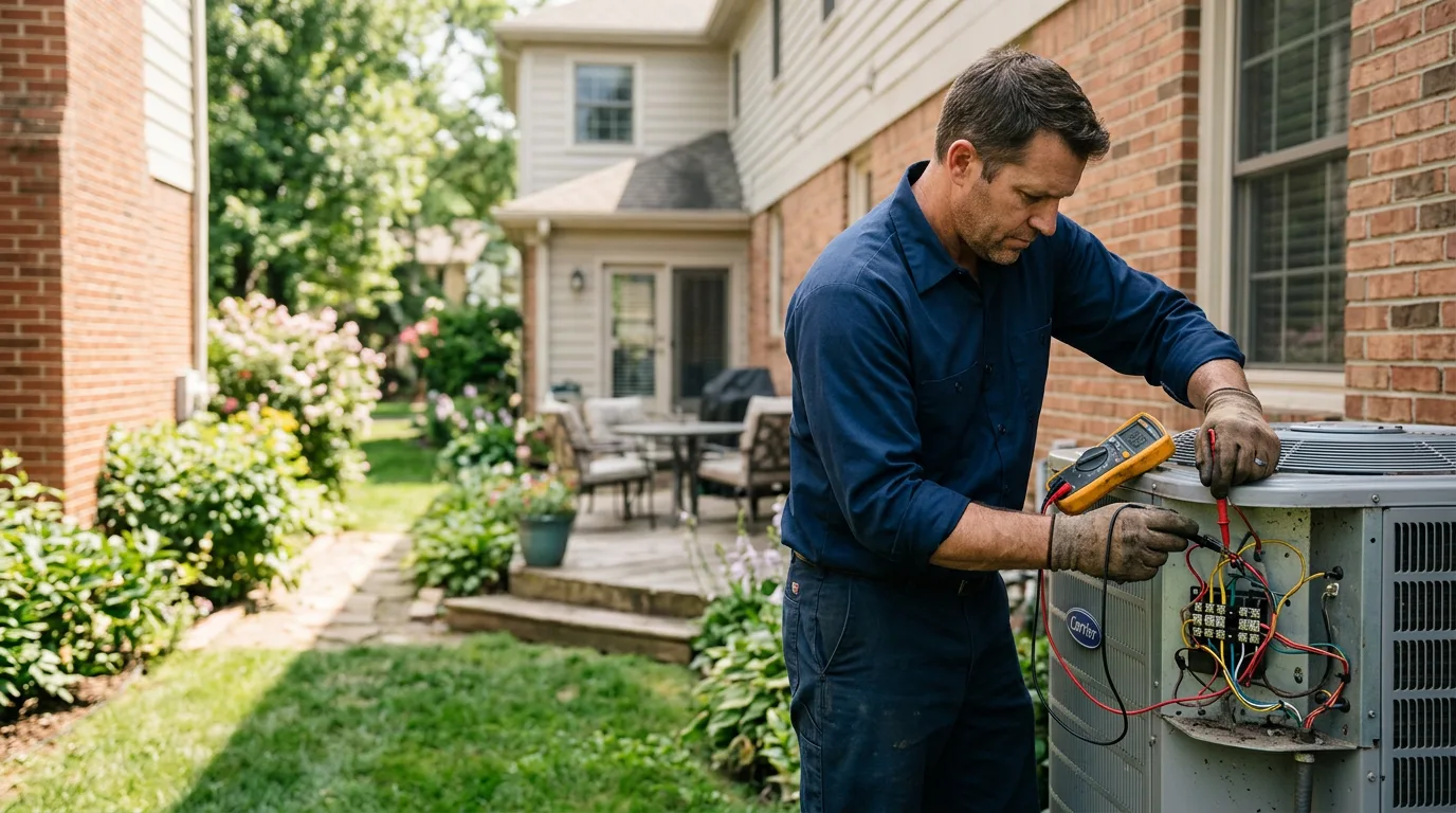 HVAC technician working near Clifton Springs, NY